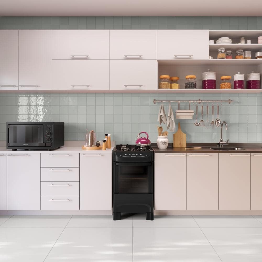 Fogão Mueller 4 Bocas Preto Fosco com Mesa de Vidro e Forno 5 Fogão Mueller 4 Bocas Preto Fosco com Mesa de Vidro e Forno - Imagem 5