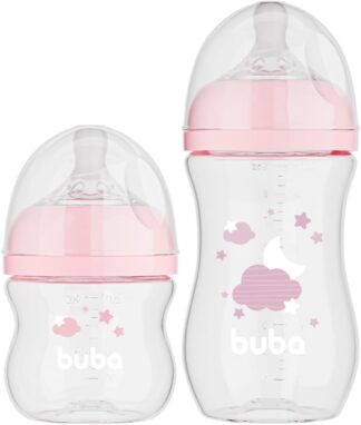 Mamadeira Buba Easy Flow Kit 2 Unidades Anticólica Rosa