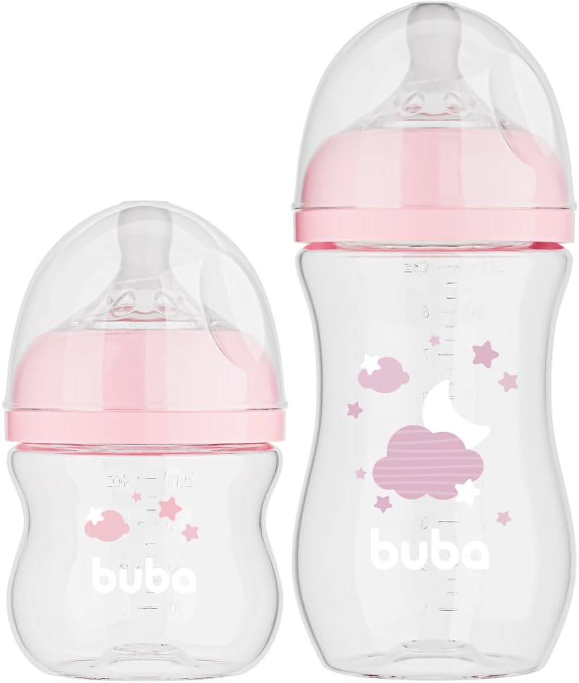 Mamadeira Buba Easy Flow Kit 2 Unidades Anticólica Rosa 1 Mamadeira Buba Easy Flow Kit 2 Unidades Anticólica Rosa