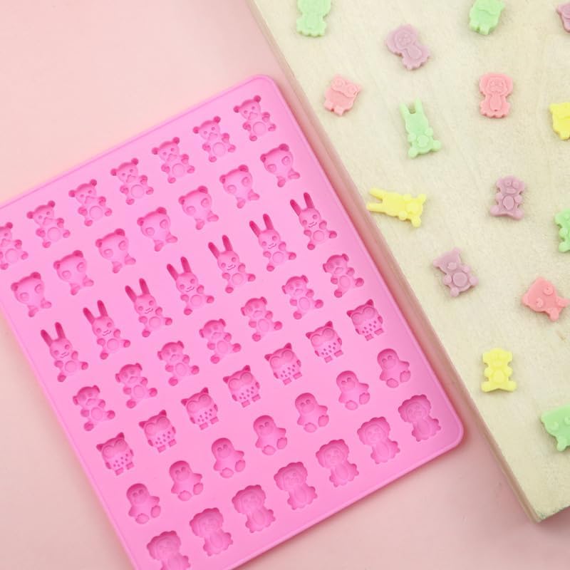 Molde de Silicone Mini Bichos para Doces com 49 Cavidades 4 Molde de Silicone Mini Bichos para Doces com 49 Cavidades - Imagem 4