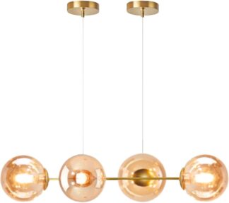 Lustre Pendente Gimpo Jabuticaba 4 Globos Dourado KJDD-E-544