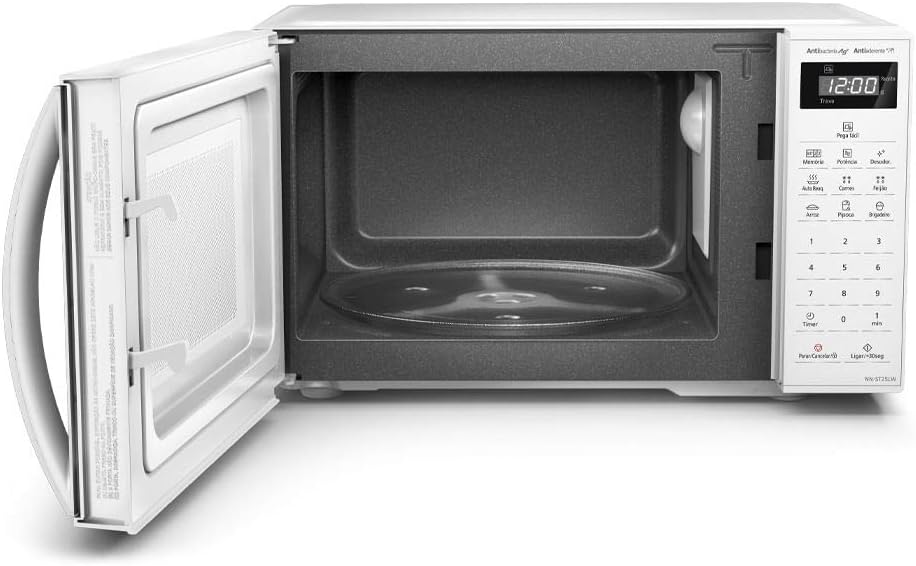Micro-ondas Panasonic NN-ST25LWRUN 21L Branco 127V Revestimento Antiaderente 4 Micro-ondas Panasonic NN-ST25LWRUN 21L Branco 127V Revestimento Antiaderente - Imagem 4