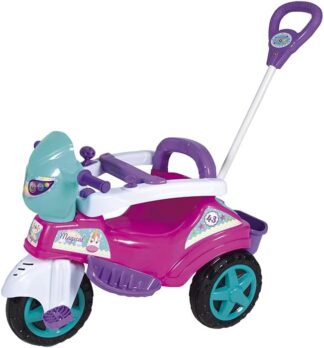 Triciclo Baby City Maral Menina Passeio e Pedal Infantil