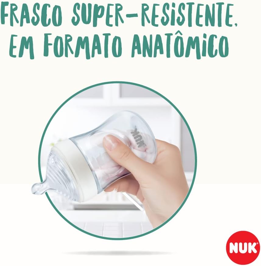Kit Mamadeiras NUK Essence Smart Flow Anticólica 150ml 270ml 7 Kit Mamadeiras NUK Essence Smart Flow Anticólica 150ml 270ml - Imagem 7