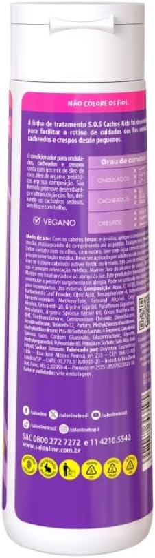 Condicionador Salon Line SOS Cachos Kids Super Óleos 300ml 4 Condicionador Salon Line SOS Cachos Kids Super Óleos 300ml - Imagem 4