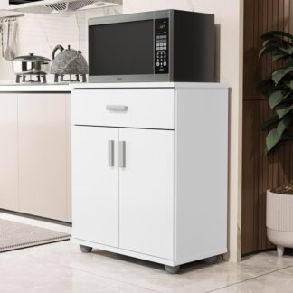 Balcão Multiuso Mell Branco Genérico para Cozinha e Micro-ondas