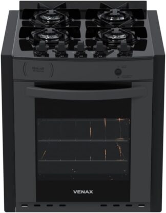 Fogão de Embutir Venax Gaudi Prisma 4 Bocas Mesa de Vidro