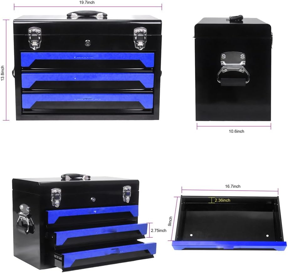 Caixa de Ferramentas Fulvari W1102111196 Organizador Portátil 3 Caixa de Ferramentas Fulvari W1102111196 Organizador Portátil - Imagem 3