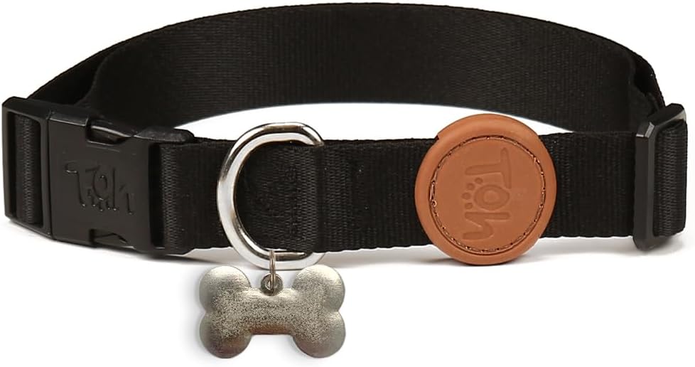 Coleira Avulsa Toh com Tag ID Preto Tamanho G para Cães 1 Coleira Avulsa Toh com Tag ID Preto Tamanho G para Cães