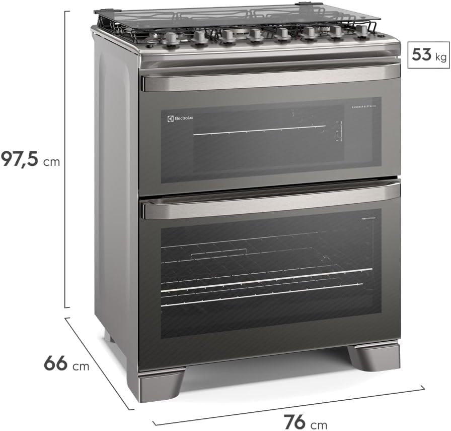 Fogão Electrolux 5 Bocas Experience PerfectCook360 Prata 2 Fogão Electrolux 5 Bocas Experience PerfectCook360 Prata - Imagem 2