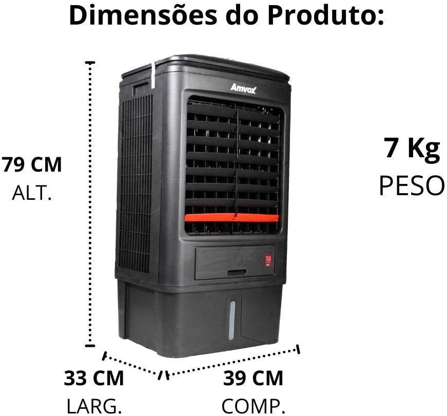 Climatizador Amvox ACL 018 com Fluxo de Ar Intenso e 18 Litros 9 Climatizador Amvox ACL 018 com Fluxo de Ar Intenso e 18 Litros - Imagem 9