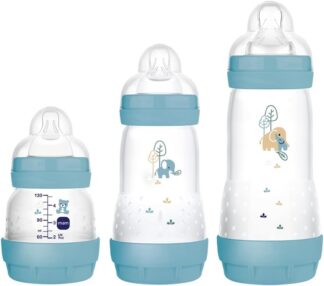 Mamadeira MAM Easy Start Trio Kit Anticólica Azul 3 unidades