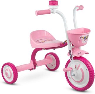 Triciclo Infantil Nathor You 3 Girl em Alumínio Rosa e Branco
