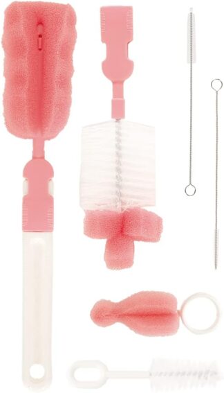 Kit Escovas Buba Para Mamadeiras e Canudos Higiene Infantil