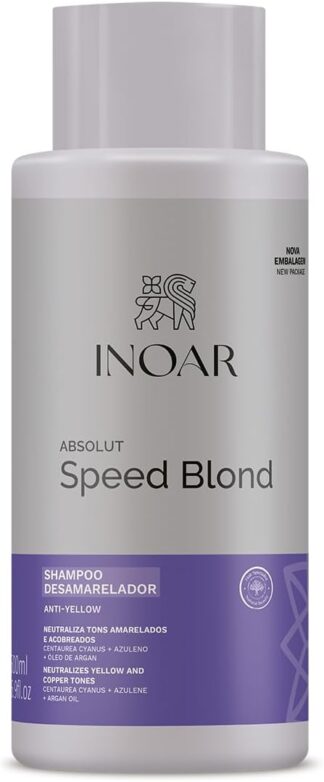 Shampoo Inoar Speed Blond 500ml Neutralizador de Amarelado