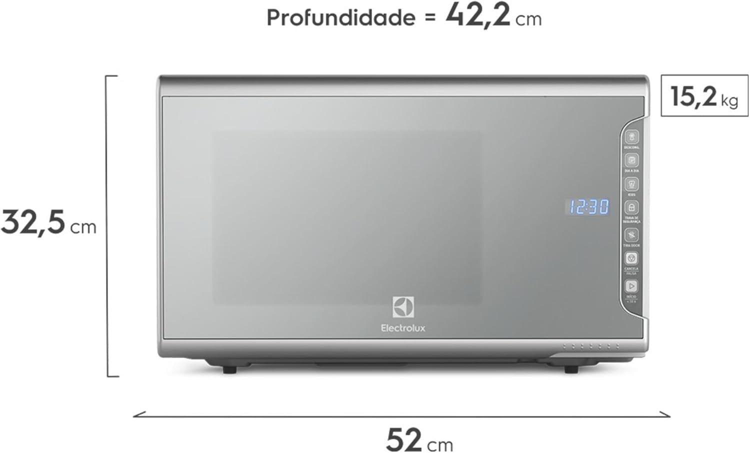 Micro-ondas Electrolux MI41S 31L Inox Painel Integrado Tira Odor 3 Micro-ondas Electrolux MI41S 31L Inox Painel Integrado Tira Odor - Imagem 3
