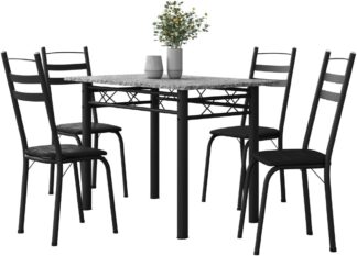 Conjunto Mesa Jantar Artefamol Leia 4 Cadeiras Granito 1,20m