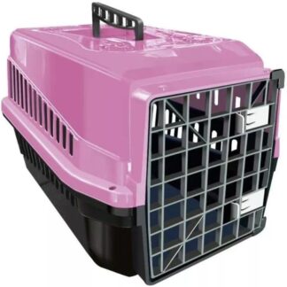 Caixa de Transporte Mecpet N4 Rosa para Cães e Gatos até 12kg