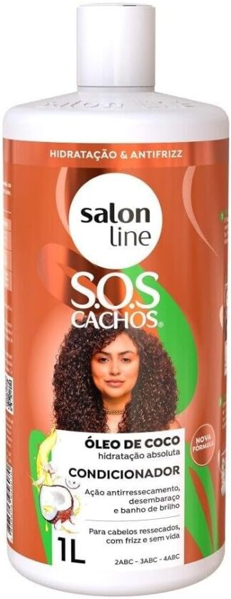 Condicionador Salon Line SOS Cachos Óleo de Coco 1 Litro