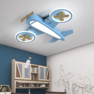Luminária de Teto LED SSNAINIU Avião Infantil com Controle