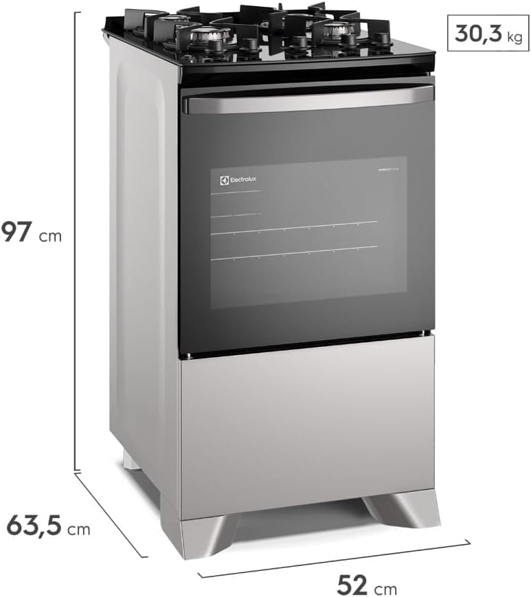 Fogão 4 Bocas Electrolux Efficient FE4GG Mesa Vidro Tripla Chama 2 Fogão 4 Bocas Electrolux Efficient FE4GG Mesa Vidro Tripla Chama - Imagem 2