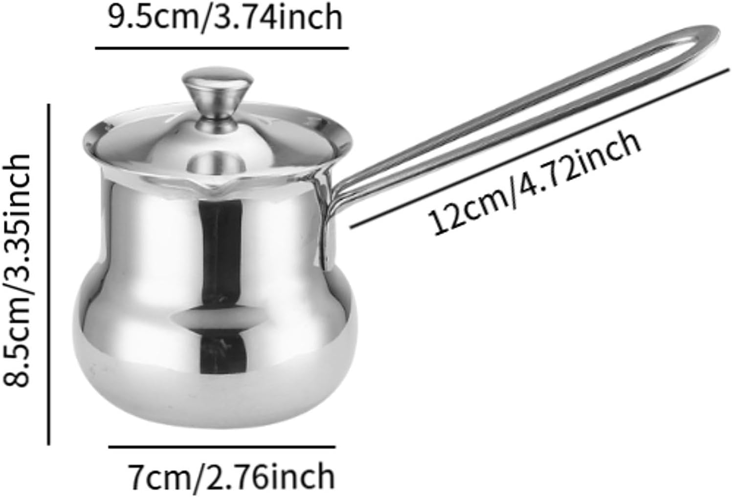 Cafeteira Turca KLKCMS Aço Inox 540ml para Café e Manteiga 2 Cafeteira Turca KLKCMS Aço Inox 540ml para Café e Manteiga - Imagem 2