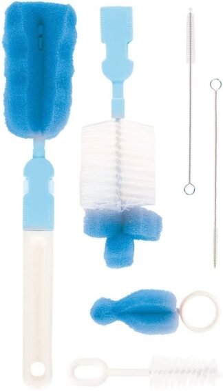 Kit Escovas para Mamadeiras e Canudos Buba 7290 Limpeza Completa