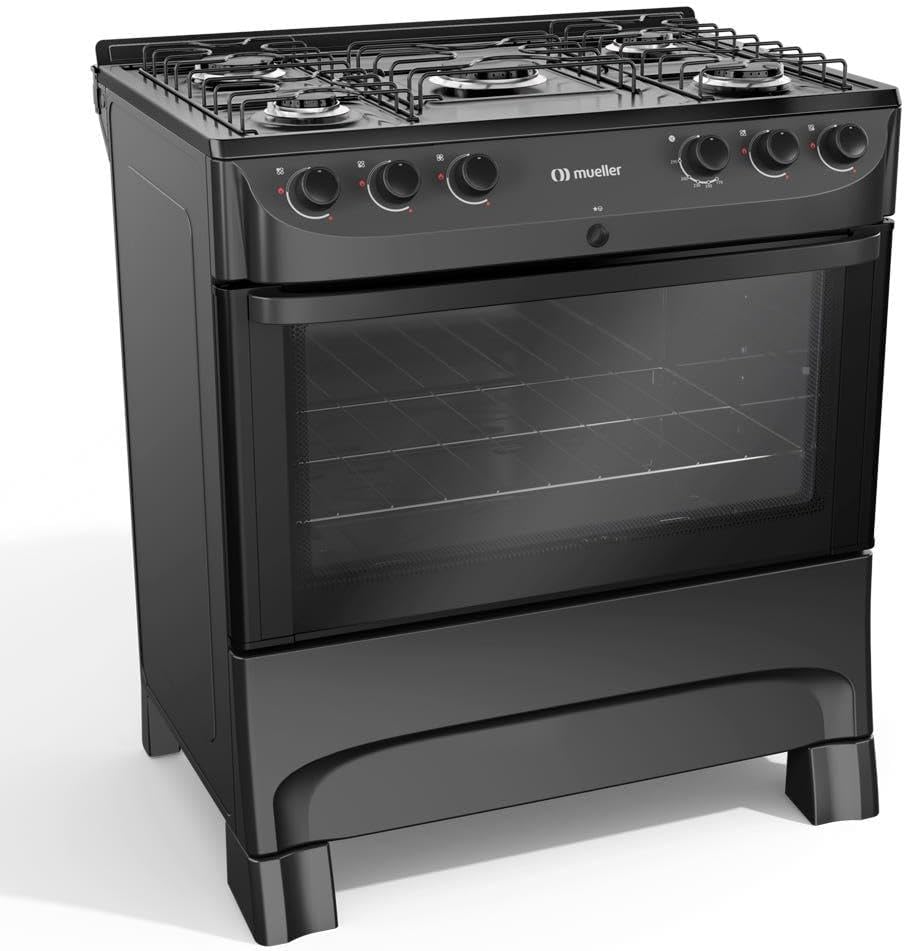Fogão Mueller 5 Bocas Preto Fosco com Forno 81 Litros Bivolt 6 Fogão Mueller 5 Bocas Preto Fosco com Forno 81 Litros Bivolt - Imagem 6