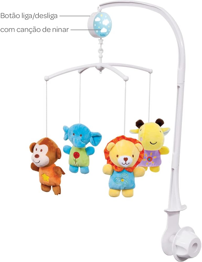 Móbile Musical Safari Buba para Berço de Bebê com Canção 2 Móbile Musical Safari Buba para Berço de Bebê com Canção - Imagem 2