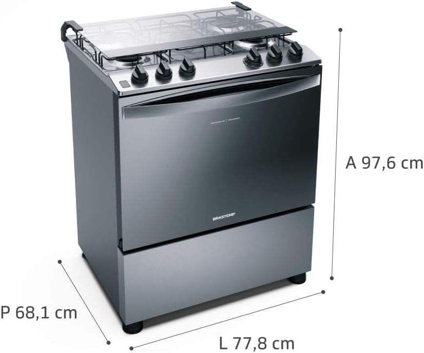 Fogão Brastemp 5 Bocas Inox com Acendimento Automático Bivolt 3 Fogão Brastemp 5 Bocas Inox com Acendimento Automático Bivolt - Imagem 3