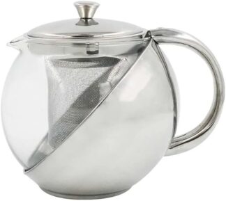 Bule Chaleira Vidro Inox Genérico 5507-KH com Infusor 700 ml