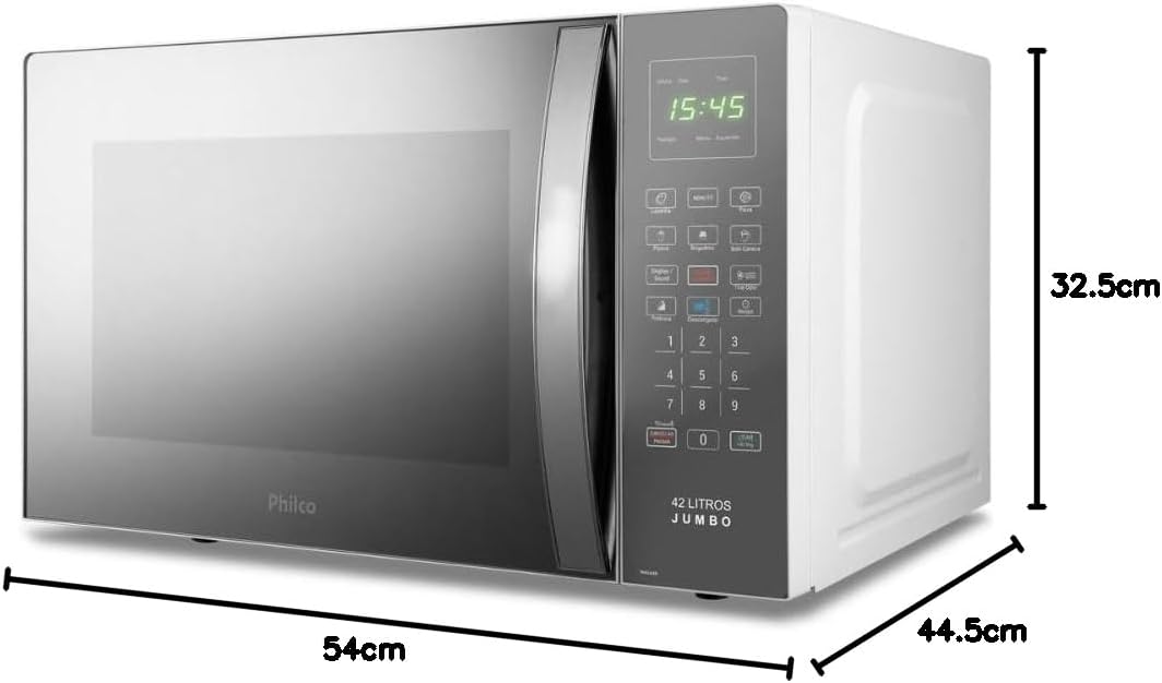 Micro-ondas Philco PMO42EB 42L 1560W Tira Odor Prata 220V 11 Micro-ondas Philco PMO42EB 42L 1560W Tira Odor Prata 220V - Imagem 11