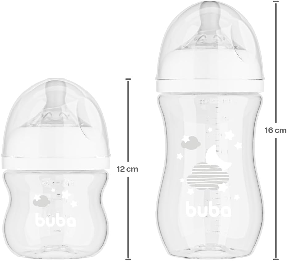Kit 2 Mamadeiras Buba Easy Flow Anticólica Nuvem 120 e 270ml 3 Kit 2 Mamadeiras Buba Easy Flow Anticólica Nuvem 120 e 270ml - Imagem 3