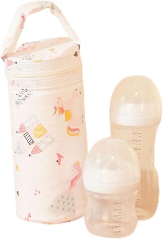 Porta Mamadeira Térmico 1 Litro Impermeável Rosa Princess