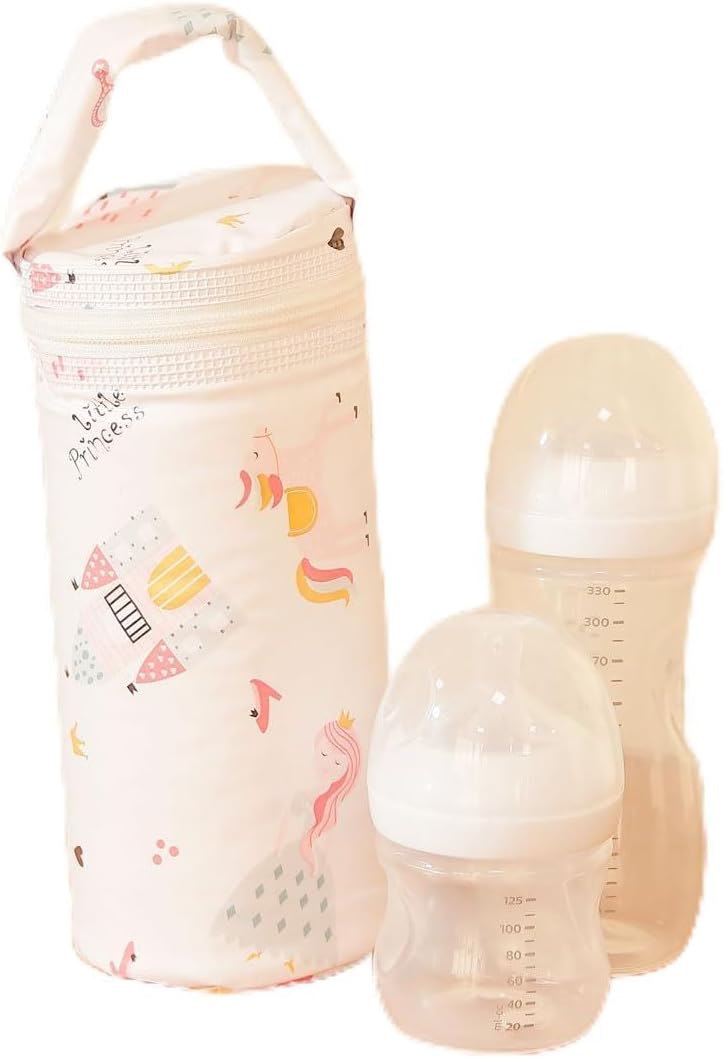 Porta Mamadeira Térmico 1 Litro Impermeável Rosa Princess 1 Porta Mamadeira Térmico 1 Litro Impermeável Rosa Princess