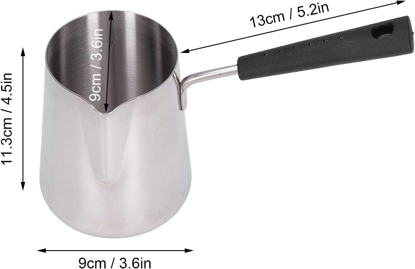 Cafeteira Turca Tomotato Aço Inox 600ml para Café e Leite 2 Cafeteira Turca Tomotato Aço Inox 600ml para Café e Leite - Imagem 2