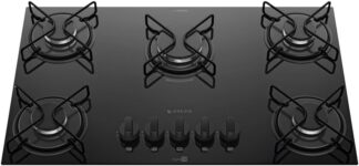 Cooktop Atlas Agile Up 5 Bocas a Gás com Mesa de Vidro Preto