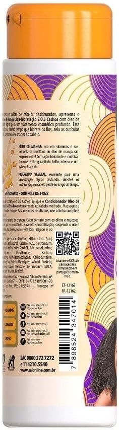 Condicionador Salon Line SOS Cachos Óleo de Manga 300ml 5 Condicionador Salon Line SOS Cachos Óleo de Manga 300ml - Imagem 5