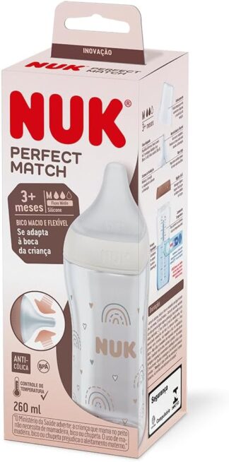 Mamadeira NUK Perfect Match 260ml com Controle de Temperatura