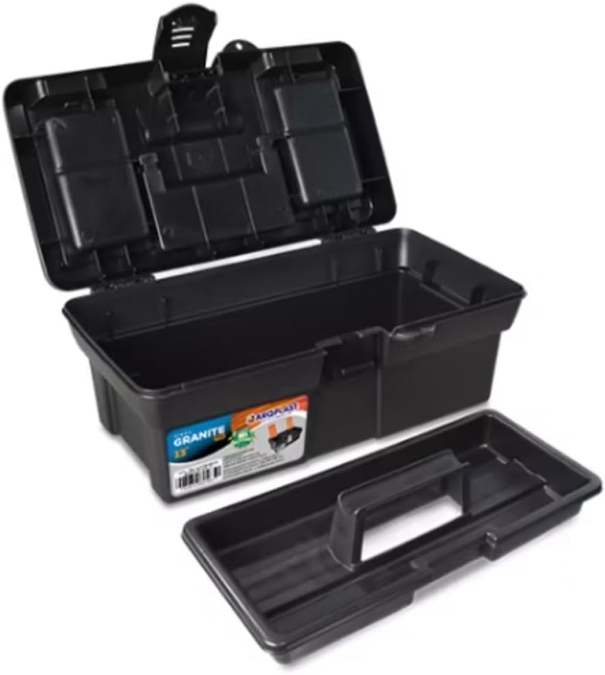 Caixa de Ferramentas Jaroplast Granite com Organizador 13 Pol 2 Caixa de Ferramentas Jaroplast Granite com Organizador 13 Pol - Imagem 2