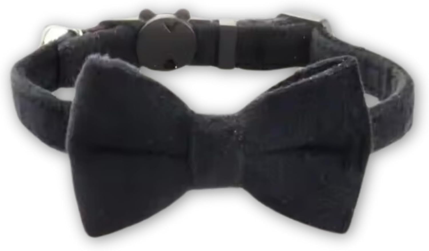 Coleira de Veludo para Cães e Gatos com Gravata e Sininho 1 Coleira de Veludo para Cães e Gatos com Gravata e Sininho