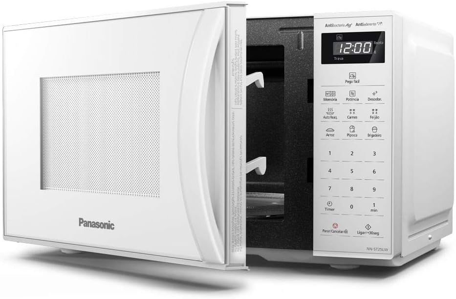 Micro-ondas Panasonic NN-ST25LWRUN 21L Branco 127V Revestimento Antiaderente 3 Micro-ondas Panasonic NN-ST25LWRUN 21L Branco 127V Revestimento Antiaderente - Imagem 3
