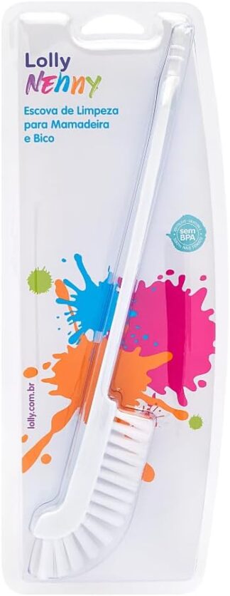 Escova de Limpeza para Mamadeira e Bico Lolly Branca