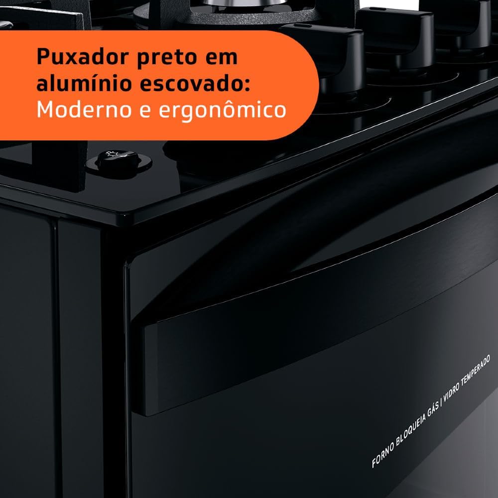 Fogão Brastemp 4 Bocas Mesa de Vidro Bivolt Preto 9 Fogão Brastemp 4 Bocas Mesa de Vidro Bivolt Preto - Imagem 9