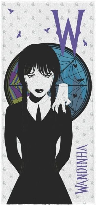 Toalha de Banho Lepper Wandinha Felpuda Estampada 60cm x 1,20m