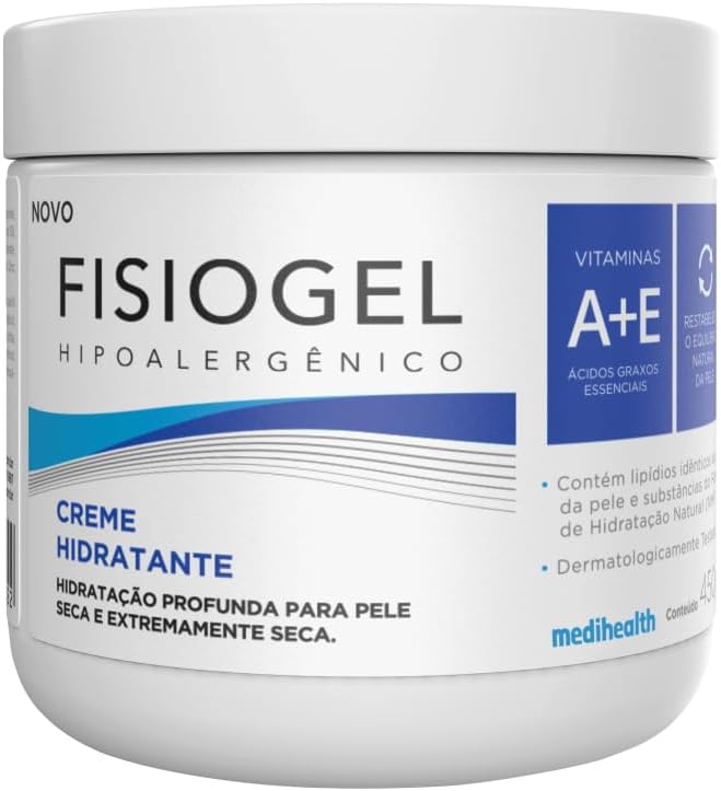 Creme Hidratante Corporal Fisiogel Hipoalergênico 450g 1 Creme Hidratante Corporal Fisiogel Hipoalergênico 450g
