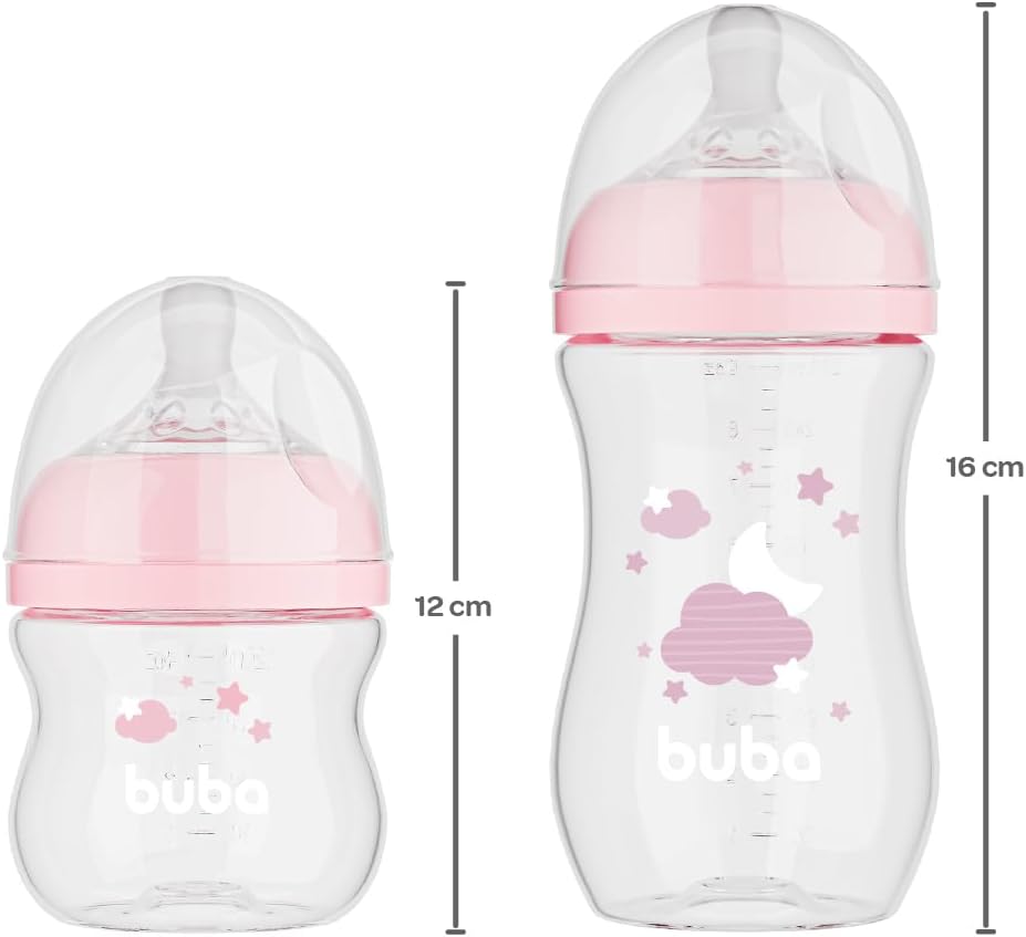 Mamadeira Buba Easy Flow Kit 2 Unidades Anticólica Rosa 3 Mamadeira Buba Easy Flow Kit 2 Unidades Anticólica Rosa - Imagem 3