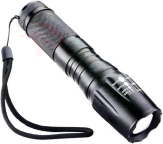 Lanterna Tática Freepi Recarregável LED com Zoom e Bateria