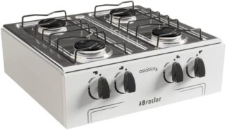 Fogão Braslar Asiático Jr 4 Bocas Branco Compacto e Eficiente
