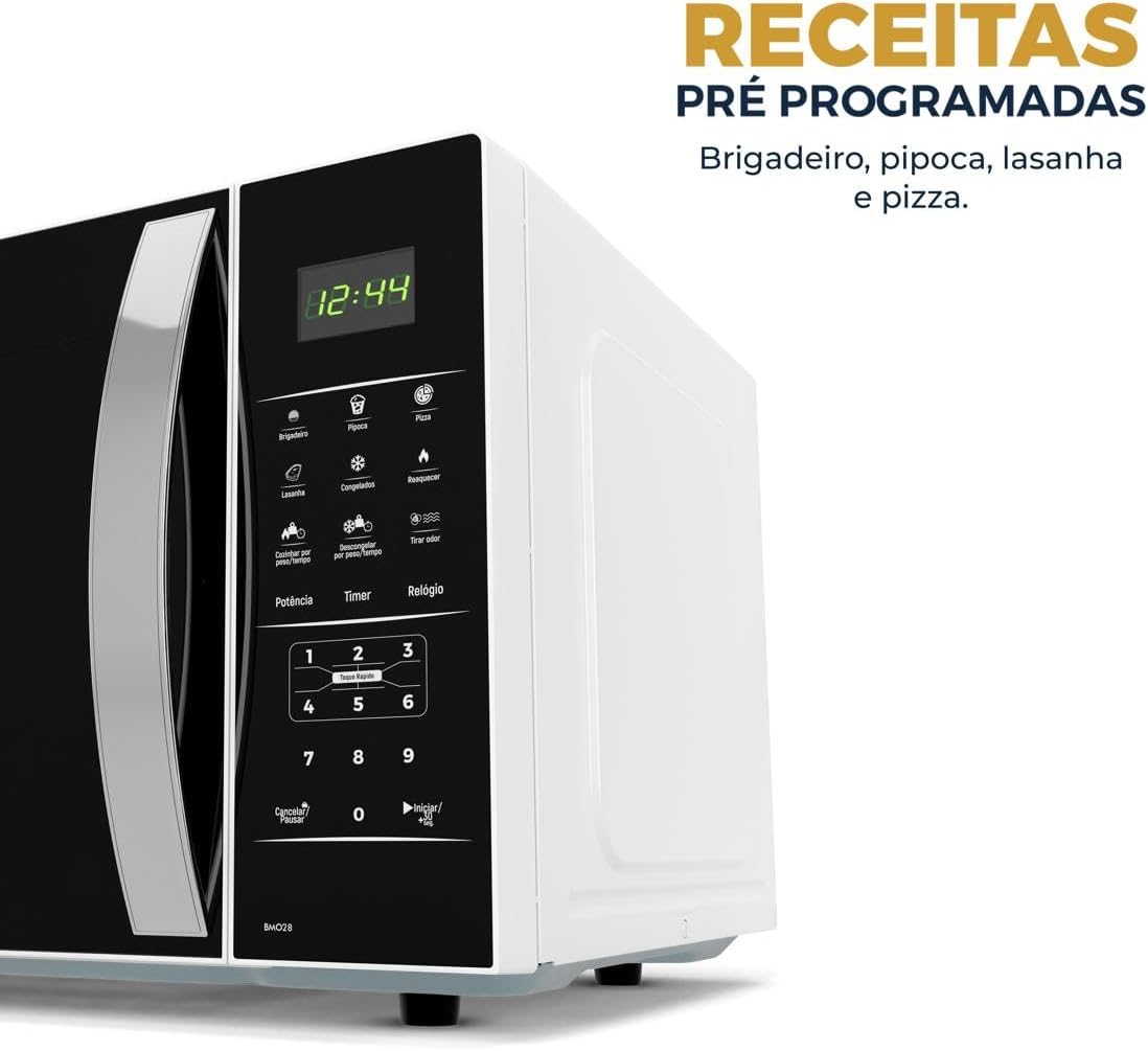 Micro-ondas Britânia BMO38 33L 1400W Limpa Fácil Branco Preto 3 Micro-ondas Britânia BMO38 33L 1400W Limpa Fácil Branco Preto - Imagem 3